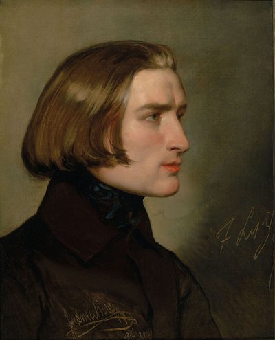 Retrato del compositor Franz Liszt 1811-1886, 1838 de Friedrich Ritter von Amerling
