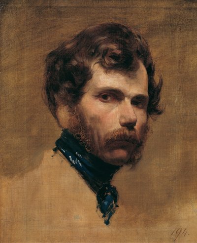 Autorretrato con un pañuelo azul de Friedrich Ritter von Amerling