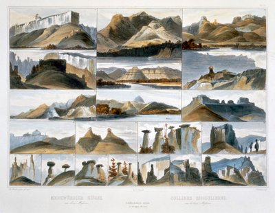 Colinas Notables en el Alto Missouri, 1844 de Friedrich Salathé