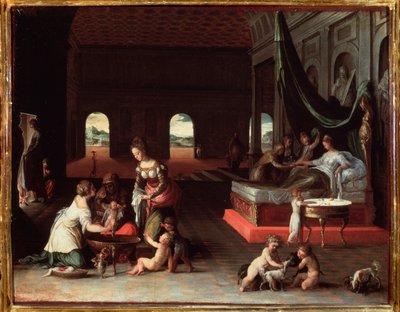 Nacimiento de un niño de Friedrich Sustris