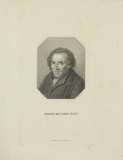 Retrato de Moses Mendelssohn 1729-1786, 1818 de Friedrich Wilhelm Bollinger