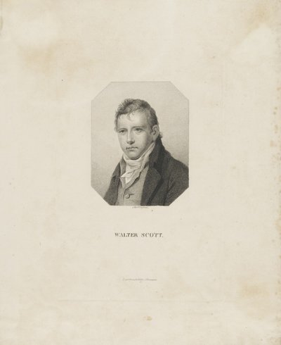 Retrato del novelista histórico y poeta Sir Walter Scott 1771-1832, ca 1825 de Friedrich Wilhelm Bollinger