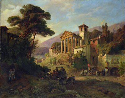 Paisaje italiano de Friedrich Wilhelm Mueller