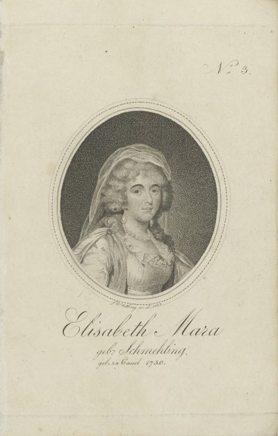Gertrud Elisabeth Mara, nacida Schmeling 1749-1833, 1803 de Friedrich Wilhelm Nettling