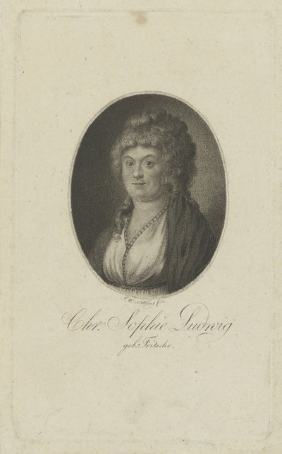 Retrato de la autora Christiane Sophie Ludwig, nacida Fritsche 1764-1815, c. 1810 de Friedrich Wilhelm Nettling