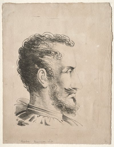 Cabeza de perfil de Friedrich Wilhelm Reuter