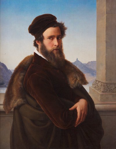 Hombre barbudo Jacob Becker, llamado Becker von Worms, 1832 de Friedrich Wilhelm von Schadow