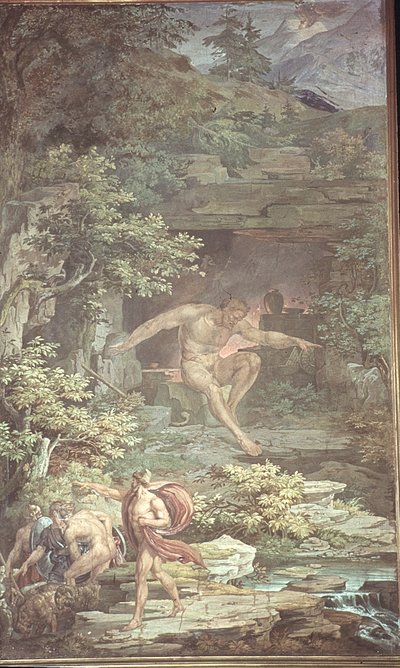 Escapada de la Cueva del Polifemo Ciego, Escenas de la Odisea de Friedrich the Elder Preller