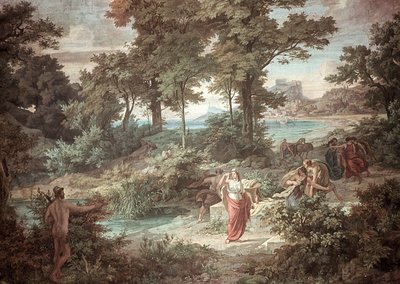 Odiseo y Nausicaa, Escenas de la Odisea de Friedrich the Elder Preller
