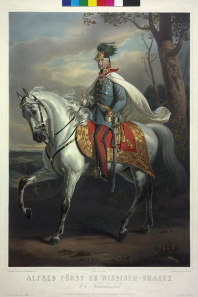 Alfred Príncipe de Windisch-Graetz Mariscal de campo imperial y real de Friedrich von Amerling