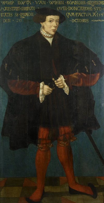 Retrato de Worp van Ropta, magistrado jefe de Dongeradeel Este de Friese School 1542