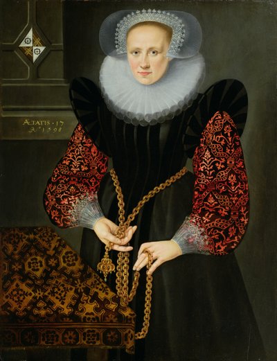 Retrato de Aefge Gijbland, de diecisiete años, 1598 de Friesian School