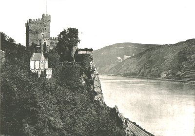 Castillo de Rheinstein en el río Rin, Alemania, 1895 de Frith and Co