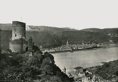 El Katz con vista al Rin, St Goarshausen, Alemania de Frith and Co