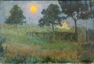 Paisaje al anochecer de Frits van den Berghe