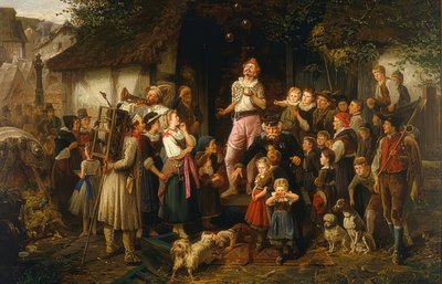 El malabarista: una fiesta de pueblo. 1873 de Fritz Beinke