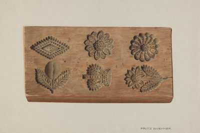 Tabla de Springerle alemana de Pa. de Fritz Boehmer