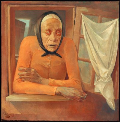 Anciana en la ventana de Fritz Burmann