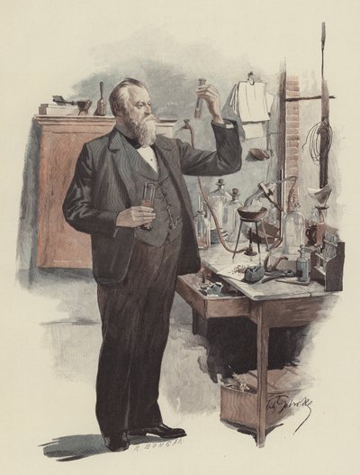 El cantante de ópera Albert Niemann como químico de Fritz Gehrke