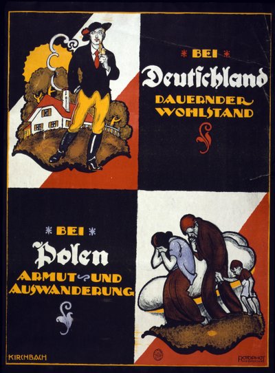 Cartel antipolaco alemán de Fritz Gottfried Kirchbach