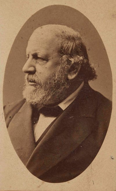 Retrato del compositor Ferdinand von Hiller, 1811-1885, c. 1880 de Fritz Luckhardt