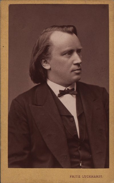 Retrato del compositor Johannes Brahms 1833-1897, c. 1875 de Fritz Luckhardt