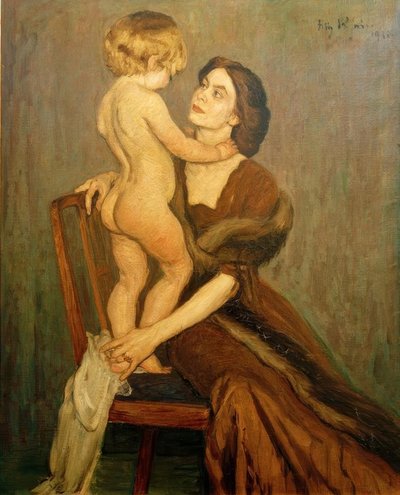 Dama con niño de Fritz Rhein
