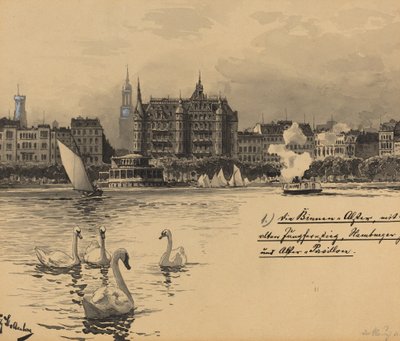 Binnenalster con Jungfernstieg de Fritz Stoltenberg