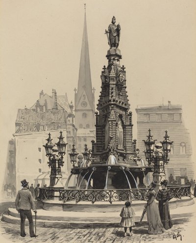 Fuente en el mercado de pescado de Fritz Stoltenberg