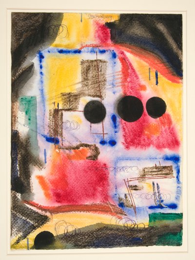 Abstracción: tres círculos negros de Fritz Stuckenberg