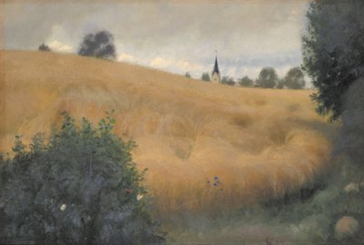 Un campo de centeno cerca de Svanninge de Fritz Syberg
