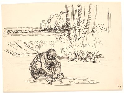 Bonden en el hielo de Fritz Syberg