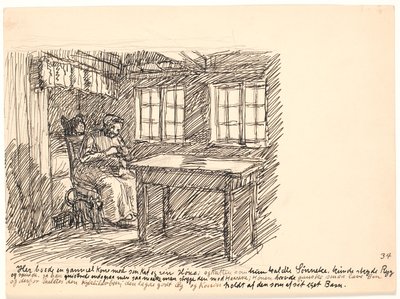 Aquí vivía una anciana con su gato y su gallina... de Fritz Syberg
