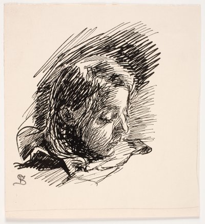 Cabeza de la hija del artista Clara (Nolle) de Fritz Syberg
