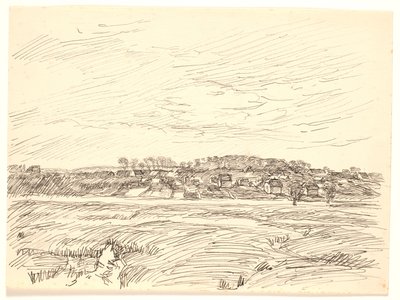 Paisaje con aldea de Fritz Syberg