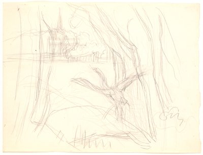 Paisaje con cisne despegando de Fritz Syberg