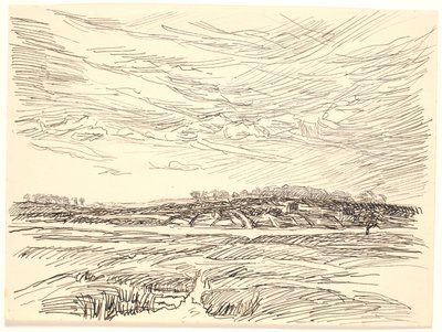 Paisaje con campos de Fritz Syberg