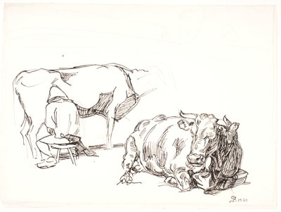 Ordeñando de Fritz Syberg