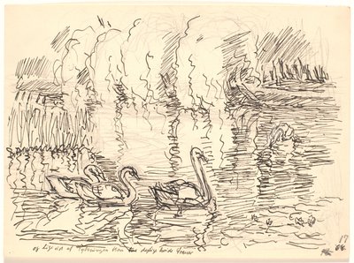 Y justo fuera del matorral vinieron tres hermosos cisnes blancos de Fritz Syberg