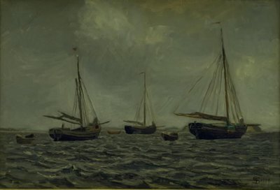Barcos anclados de Fritz Syberg