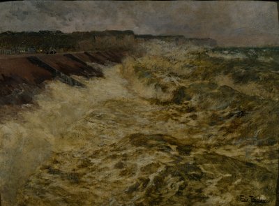 Rompeolas en Dieppe de Fritz Thaulow