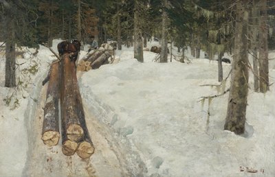 Conducción de madera de Fritz Thaulow