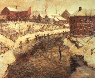 Desde el Puente Nybroen, Oslo de Fritz Thaulow