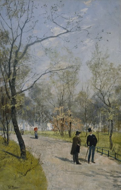 Desde el Jardín Real (óleo sobre lienzo) de Fritz Thaulow