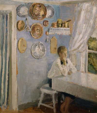 Harald en la mesa del desayuno de Fritz Thaulow