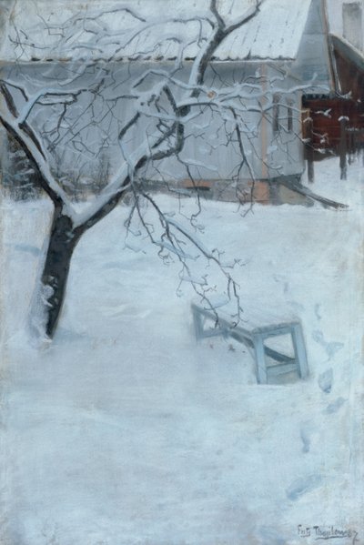En febrero (granja Vinderen) de Fritz Thaulow
