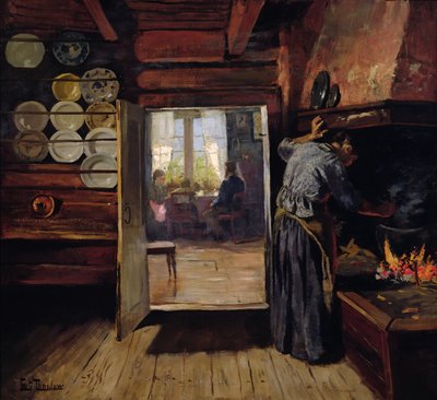 Interior en Seljord de Fritz Thaulow