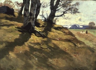 Paisaje en Stord, Noruega de Fritz Thaulow