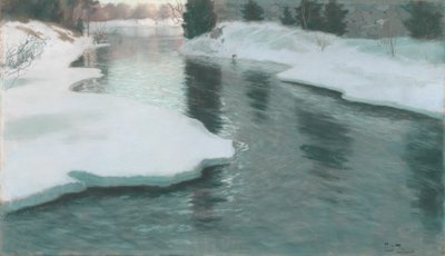 Nieve derritiéndose de Fritz Thaulow