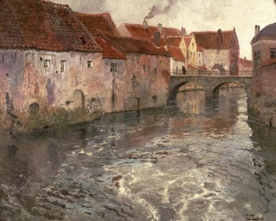 El puente en Amberes (o Oudenard), 1902 de Frits Thaulow